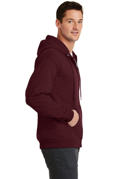 Unisex Core Fleece Full-Zip Hoodie - Maroon