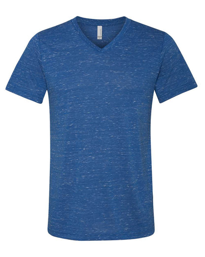 Unisex Jersey Short-Sleeve V-Neck T-Shirt - True Royal Marble