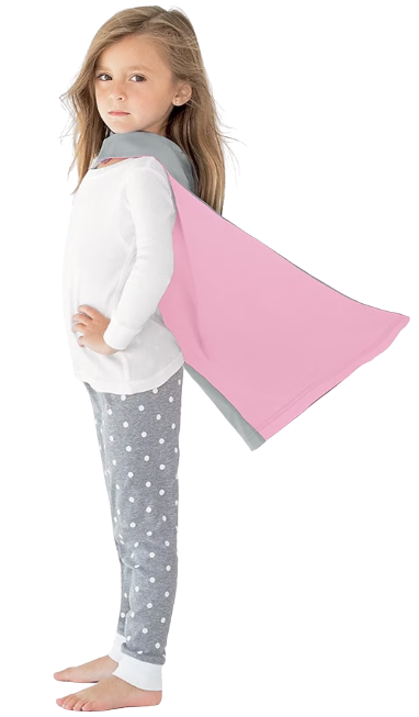 Toddler Cape - Pink / Silver