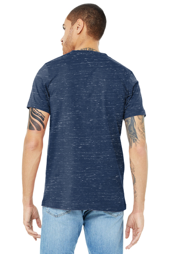 Unisex Jersey Short-Sleeve V-Neck T-Shirt - Navy Marble
