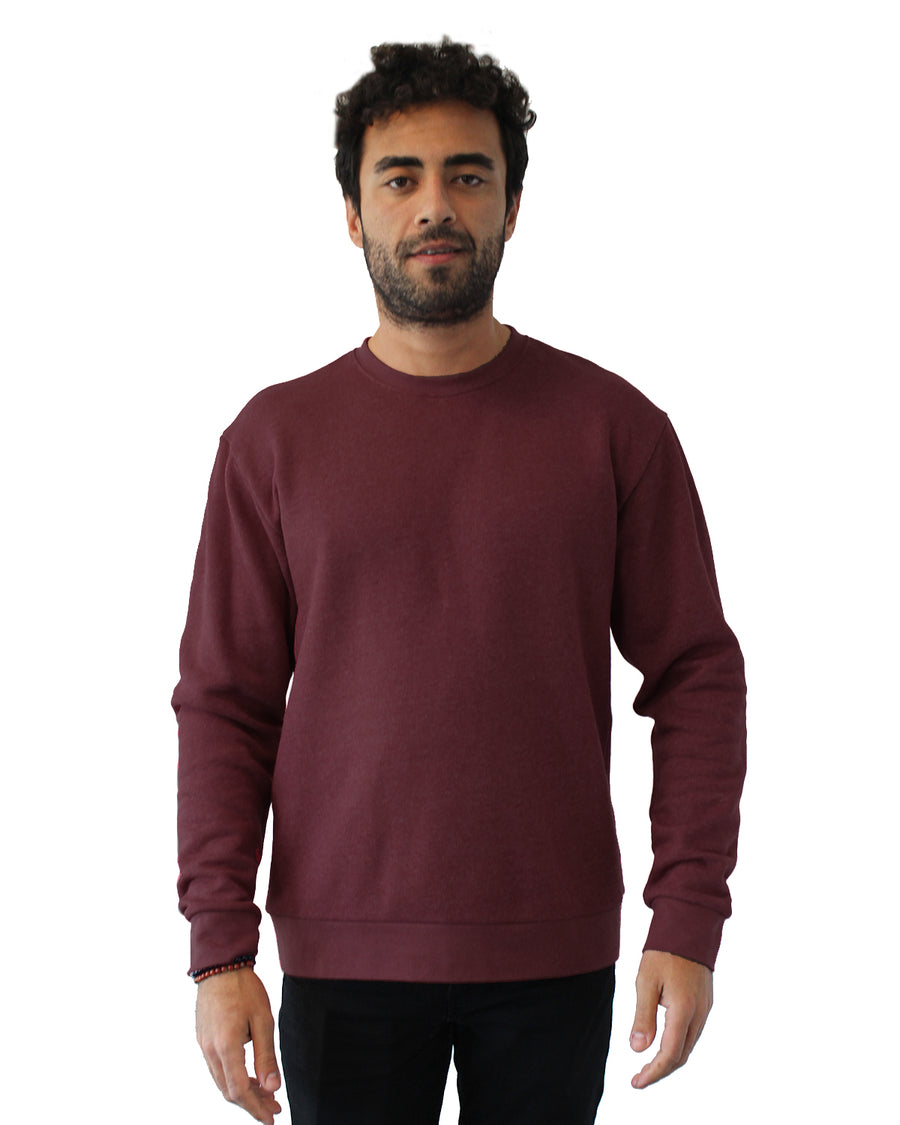 Unisex PCH Basic Pullover Crew - Heather Maroon
