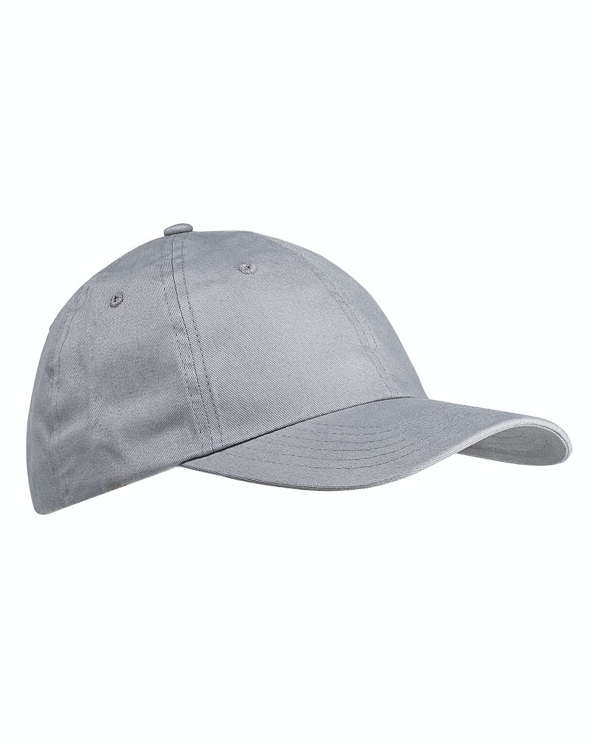 6-Panel Brushed Twill Unstructured Cap - Light Gray