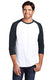 District DM136 - Unisex Perfect Tri 3/4-Sleeve Raglan - New Navy / White