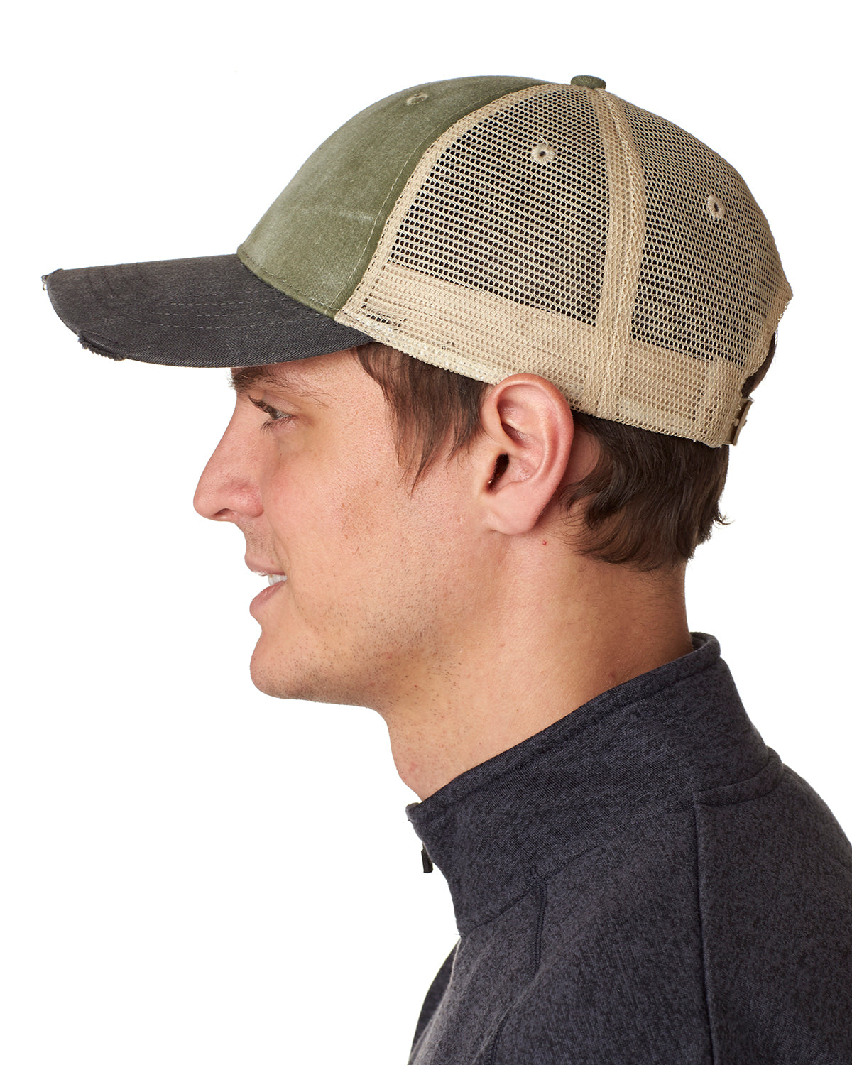Distressed Ollie Cap - Cactus / Black