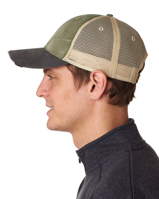 Distressed Ollie Cap - Cactus / Black
