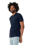 Unisex Heather CVC T-Shirt - Solid Navy Blend