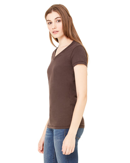 Women's Jersey Short-Sleeve V-Neck T-Shirt - Brown
