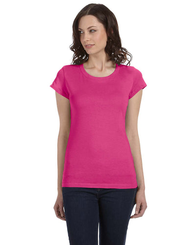 Women's Sheer Jersey T-Shirt - Raspberry