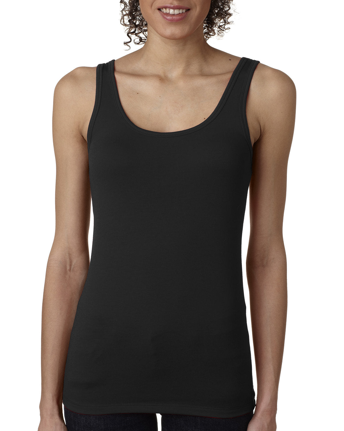 Women's Spandex Jersey Tank - Black