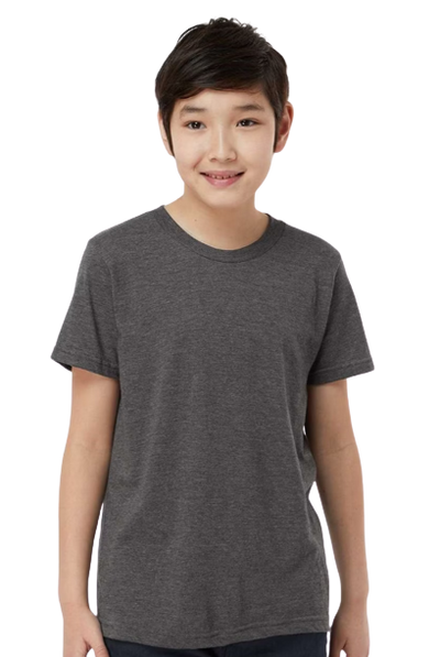 Youth Fine Jersey T-Shirt - Heather Charcoal
