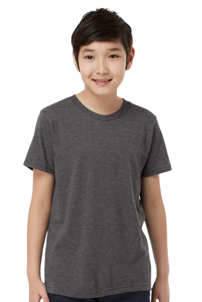 Youth Fine Jersey T-Shirt - Heather Charcoal