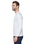 Unisex Cool & Dry Sport Long-Sleeve Performance Interlock T-Shirt - White