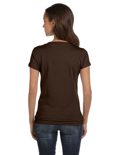 Women's Jersey Short-Sleeve V-Neck T-Shirt - Brown