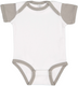 Rabbit Skins 4400 - Infant Baby Rib Bodysuit - White / Titanium