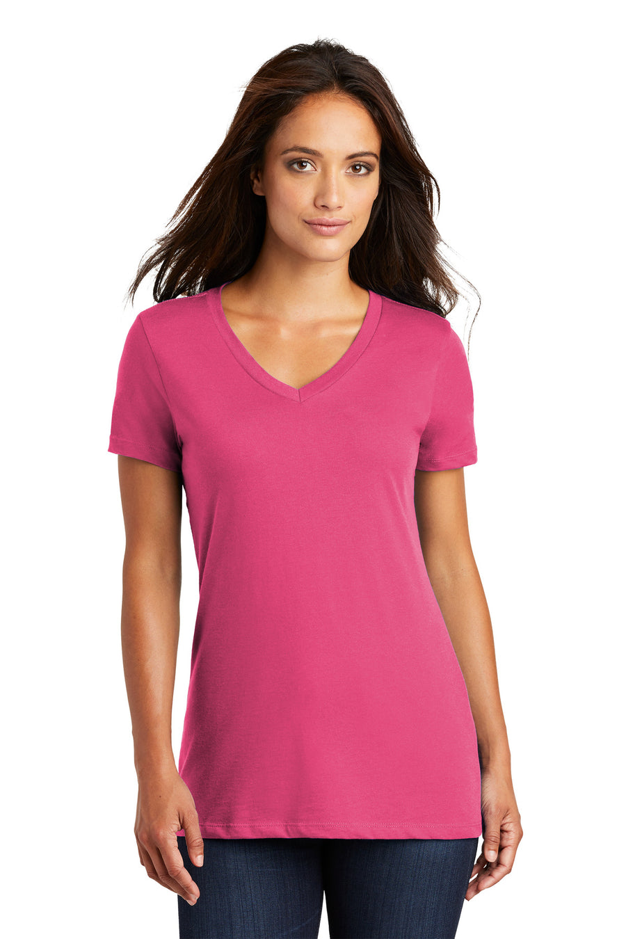 Women's Perfect Weight V-Neck Tee - Dark Fuchsia