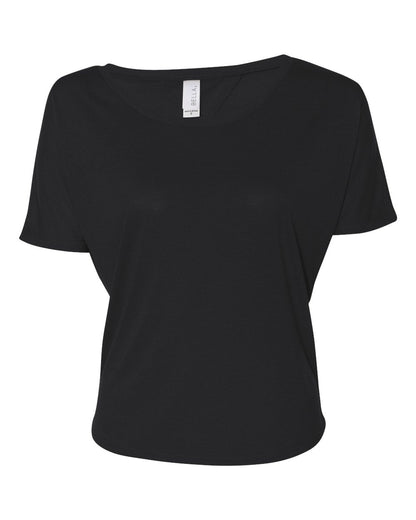 Women's Flowy Open Back Tee - Black