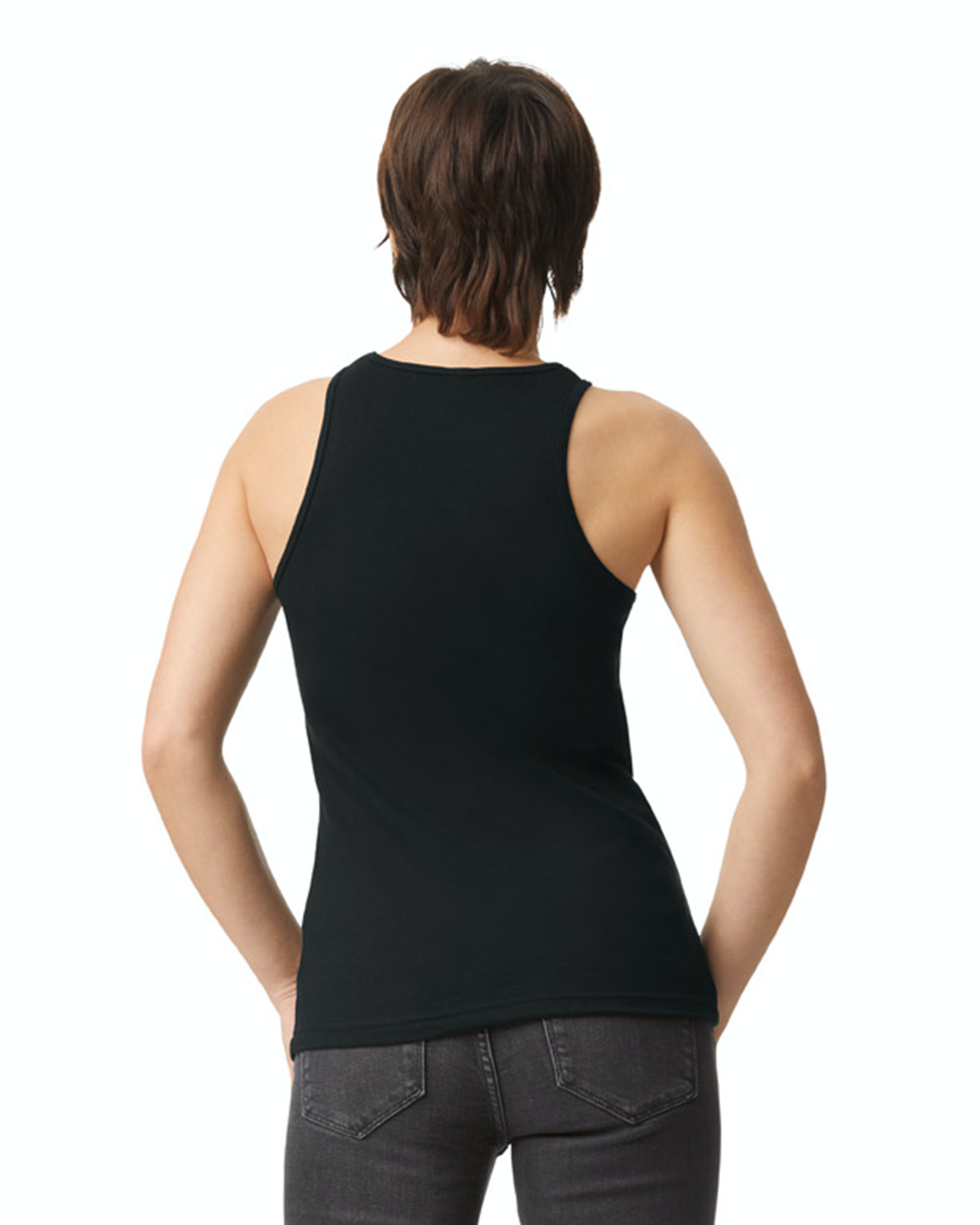 Women's CVC Racerneck Tank - Black