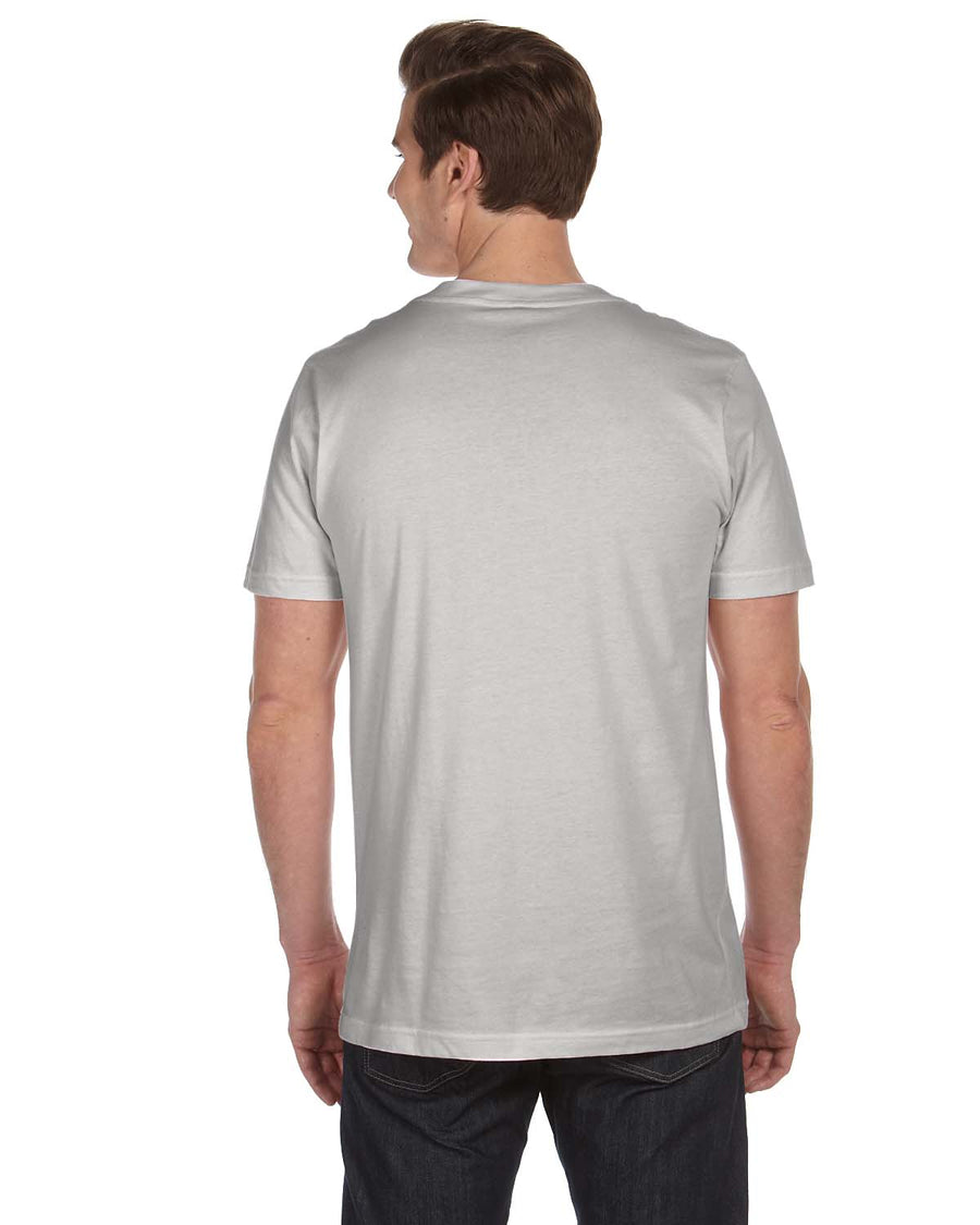 Unisex Deep V-Neck Jersey Tee - Silver