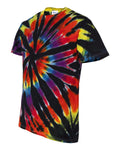 Short Sleeve Rainbow Cut-Spiral T-Shirt - Black Rainbow Cut - Spiral