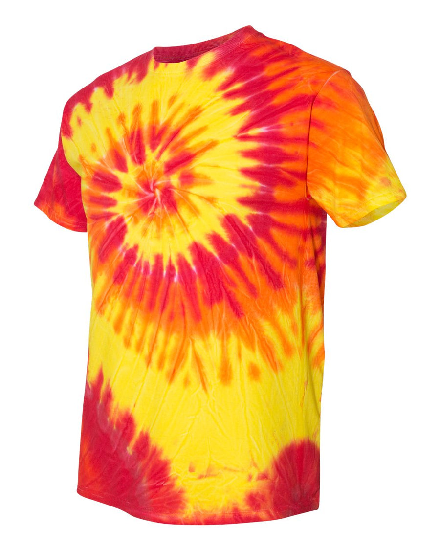 Unisex Multi-Color Spiral Short Sleeve T-Shirt - Inferno