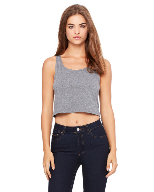 Women's Poly-Cotton Crop Tank - Heather Deep