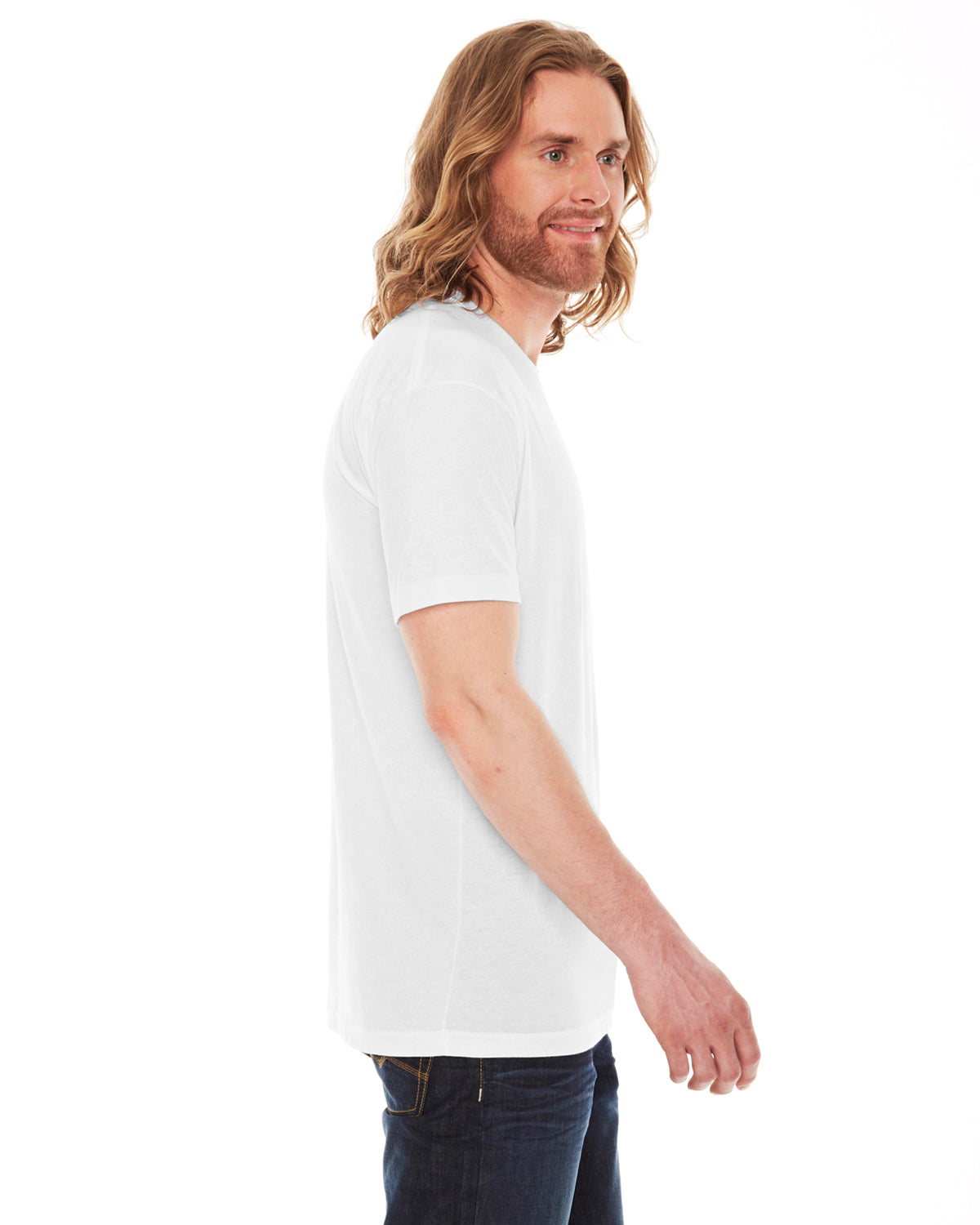 Unisex Poly-Cotton USA Made Crewneck T-Shirt - White