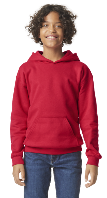 Youth Softstyle Midweight Fleece Hoodie - Red