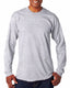 Bayside BA6100 - Unisex 100% Cotton Long Sleeve T-Shirt - Ash