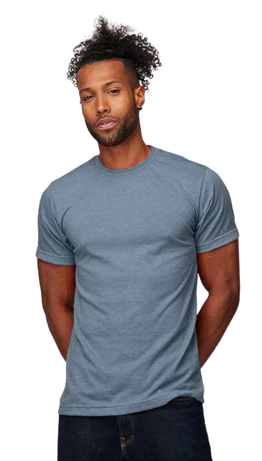 Unisex Poly-Rich Tee - Heather Athletic Blue