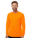 Unisex Long Sleeve Performance Tee - Neon Orange
