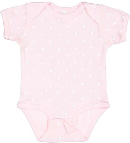 Infant Baby Rib Bodysuit - Ballerina / White Dt