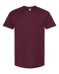 Unisex Fine Jersey Tee - Burgundy
