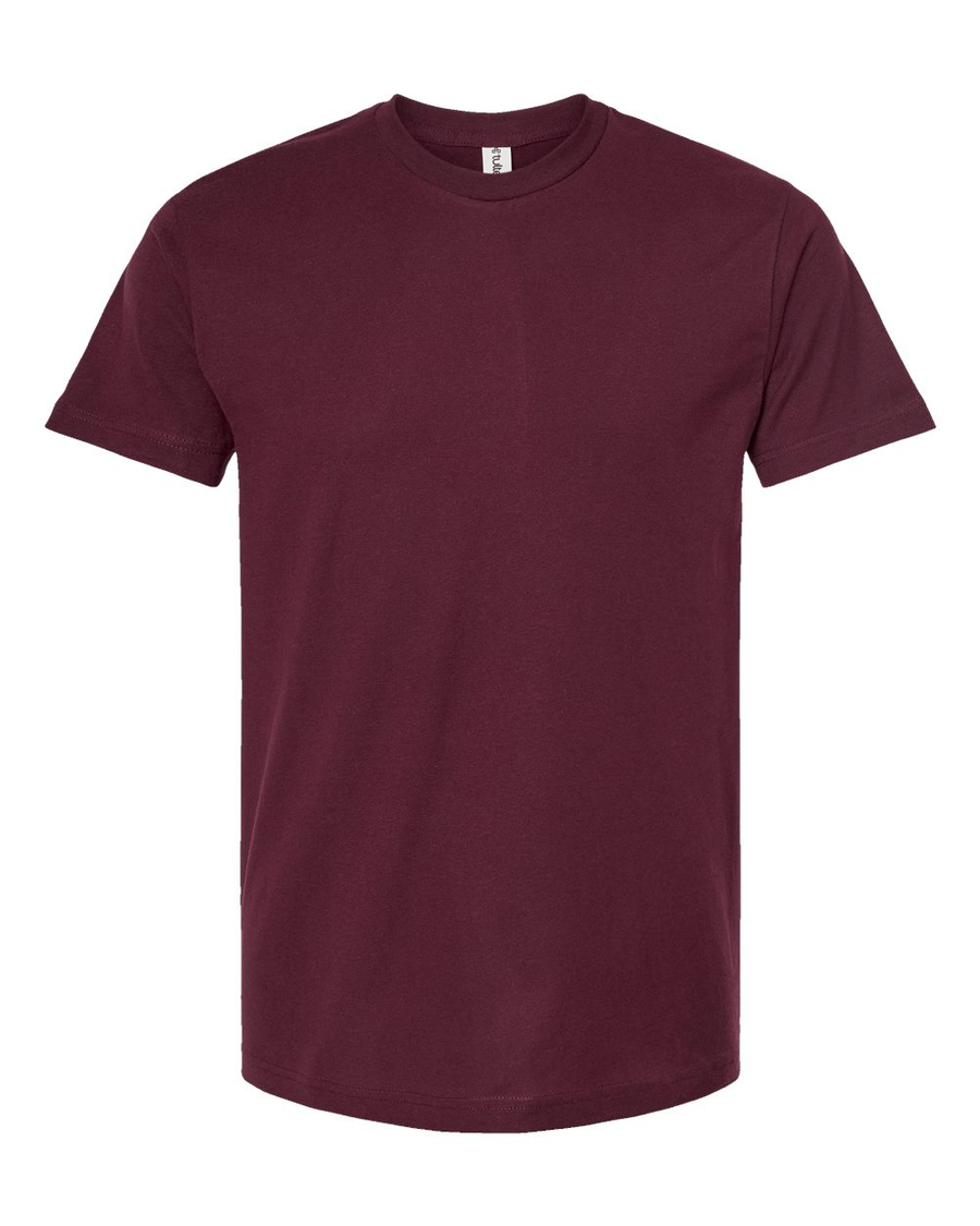 Unisex Fine Jersey Tee - Burgundy