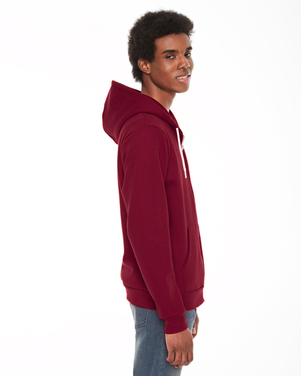Unisex Flex Fleece Zip Hoodie - Cranberry