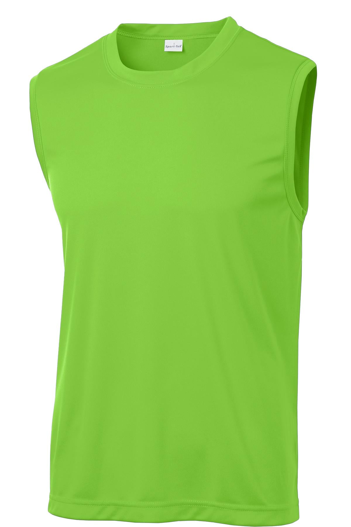 Men's Sleeveless PosiCharge Competitor Tee - Lime Shock