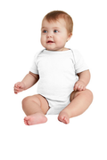 Infant Baby Rib Bodysuit - White