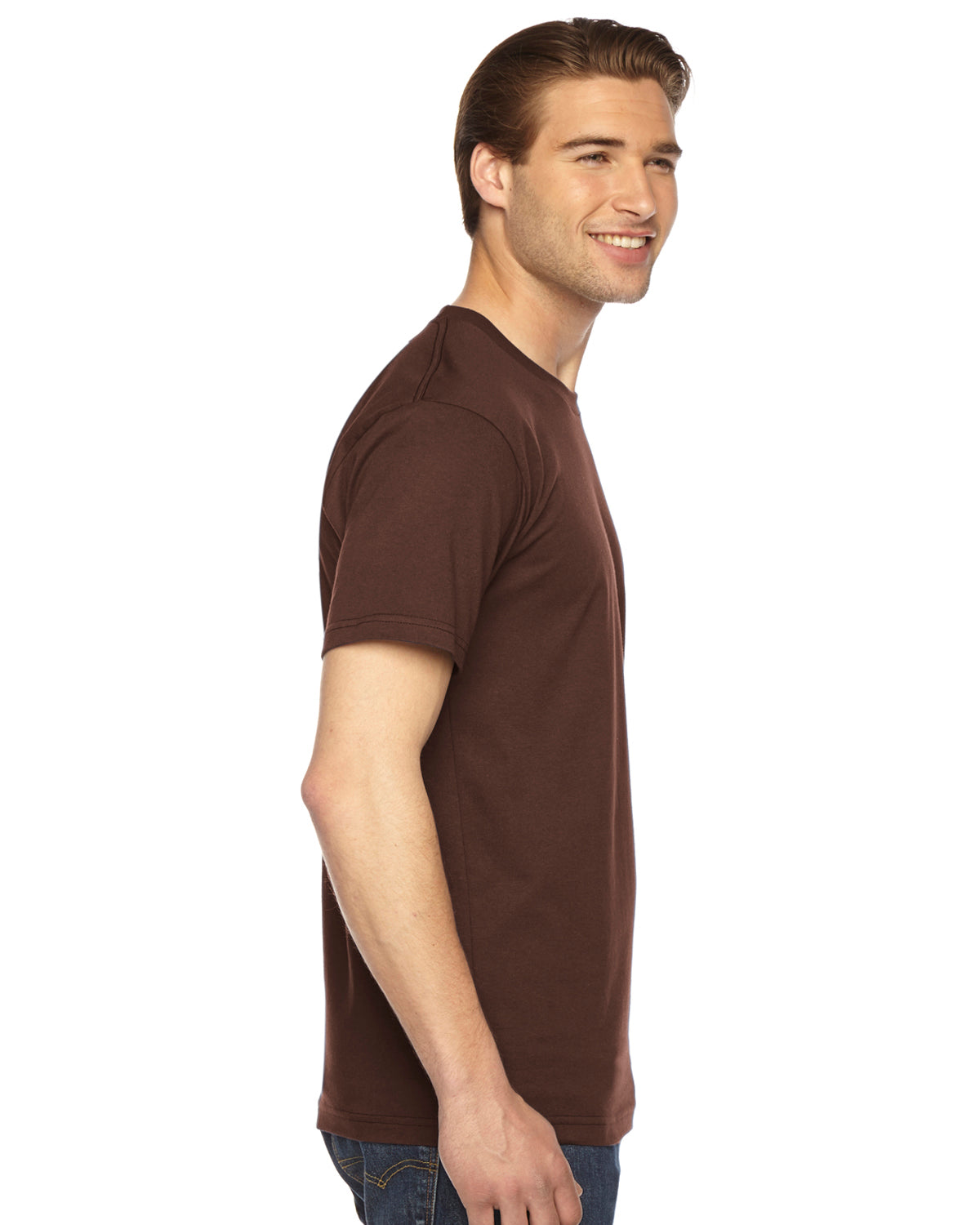 Unisex Fine Jersey Short-Sleeve T-Shirt - Brown