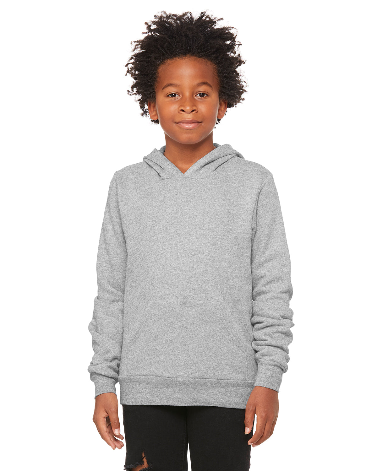 Youth Sponge Fleece Pullover Hoodie - Heather Athletic
