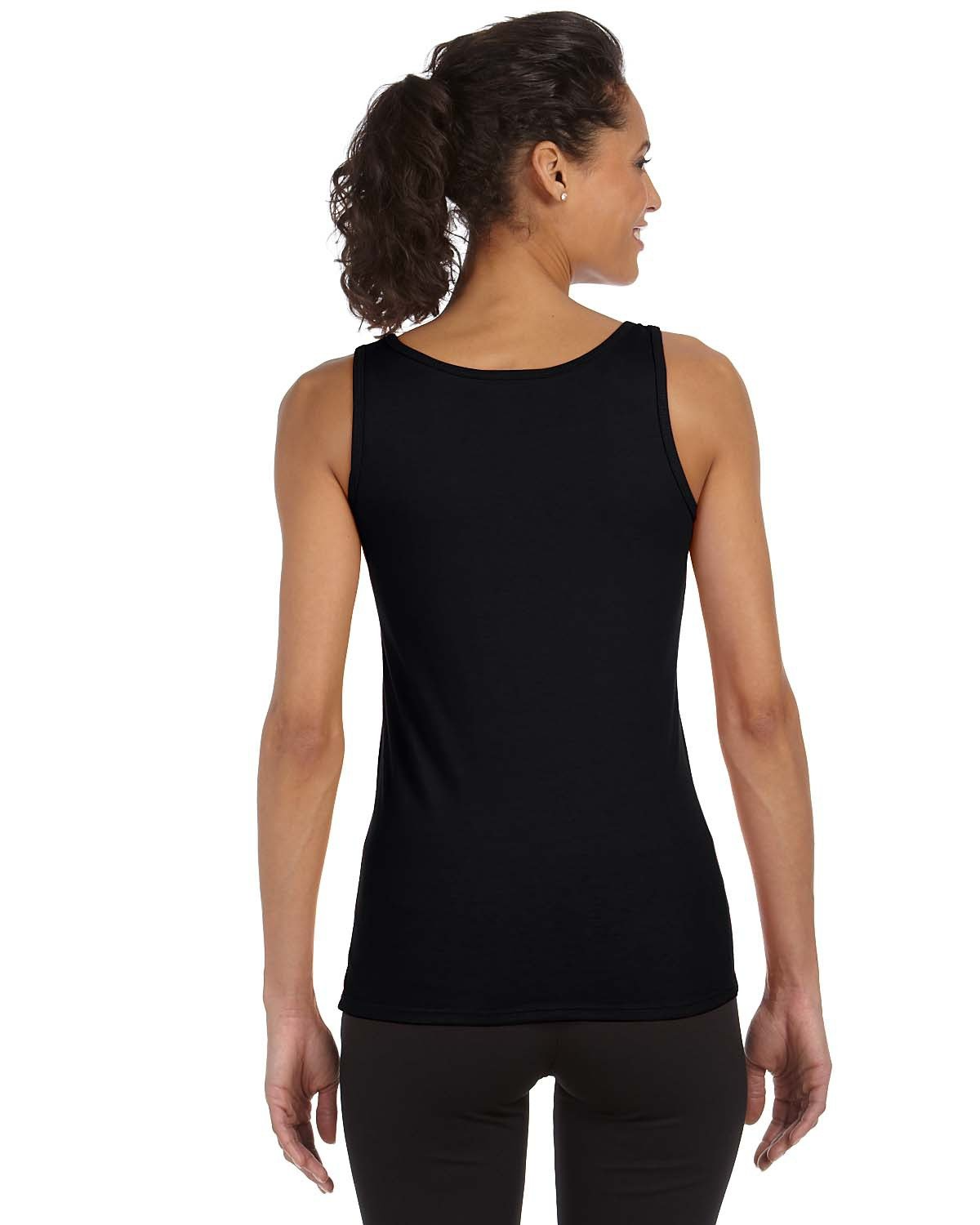 Women's Softstyle® Fitted Tank - Black