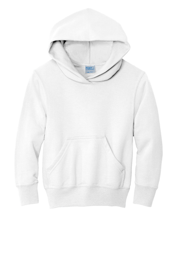 Youth Core Fleece Pullover Hoodie - White