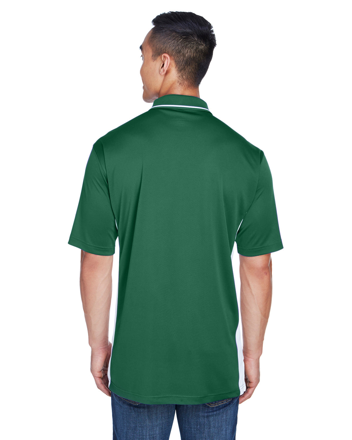 Men's Cool & Dry Sport Two-Tone Polo - Forest Green / White
