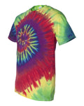 Unisex Multi-Color Spiral Short Sleeve T-Shirt - Classic Rainbow Spiral