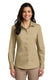 Port Authority LW100 - Women's Long Sleeve Carefree Poplin Shirt - Wheat