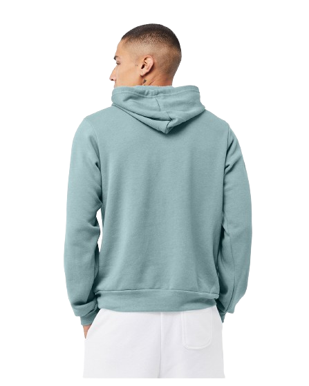Unisex Sponge Fleece Pullover DTM Hoodie - Heather Blue Lagoon