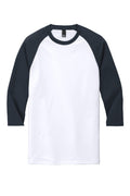 Unisex Perfect Tri 3/4-Sleeve Raglan - New Navy / White
