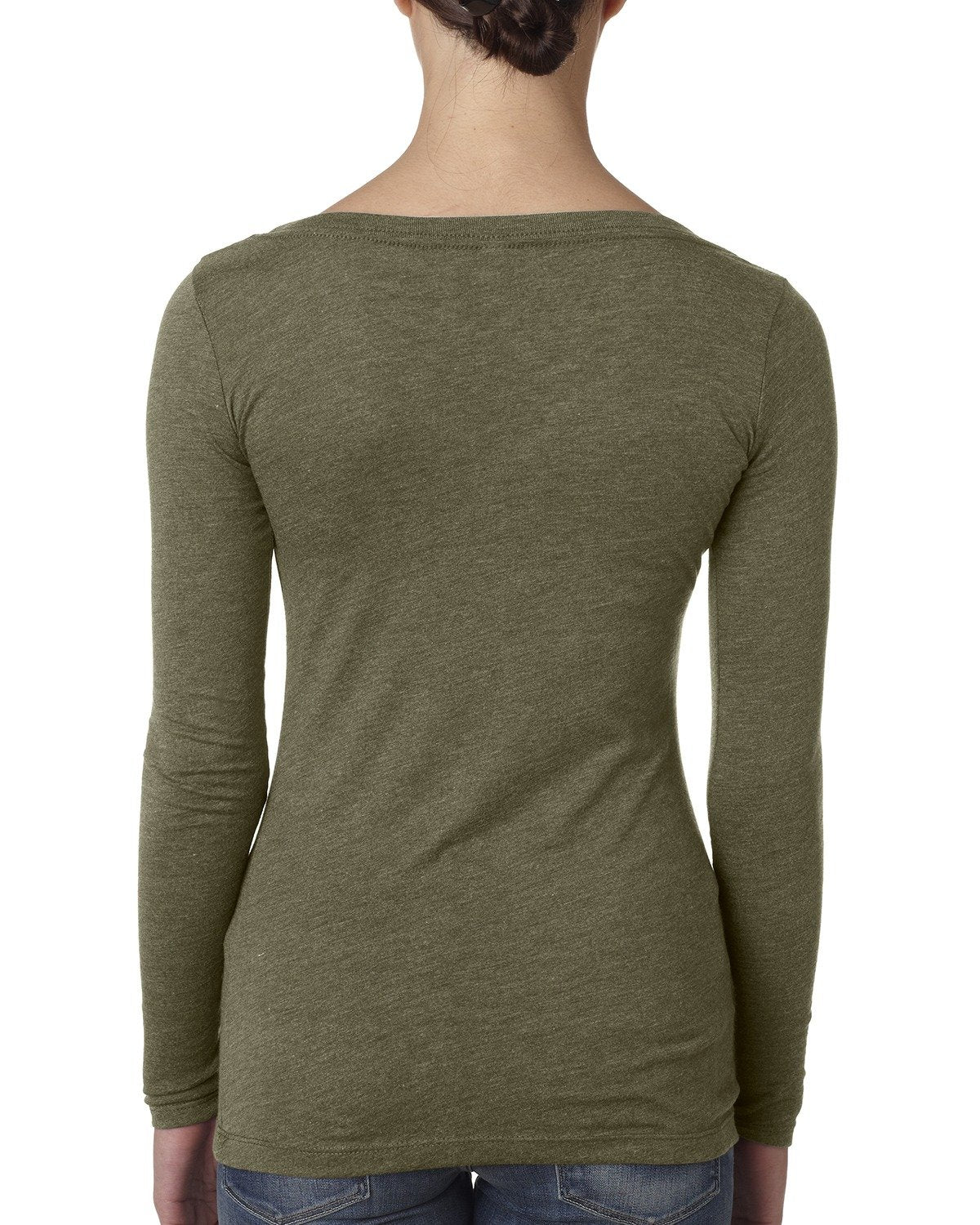 Women's Triblend Long-Sleeve Scoop - Military Green