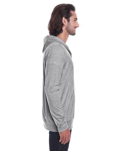 Unisex Triblend Full-Zip Jacket - Heather Gray