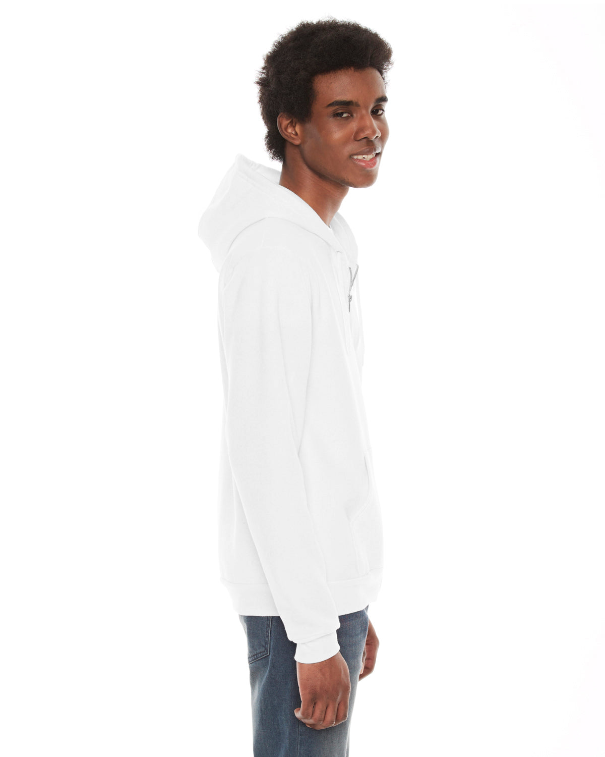 Unisex Flex Fleece Zip Hoodie - White
