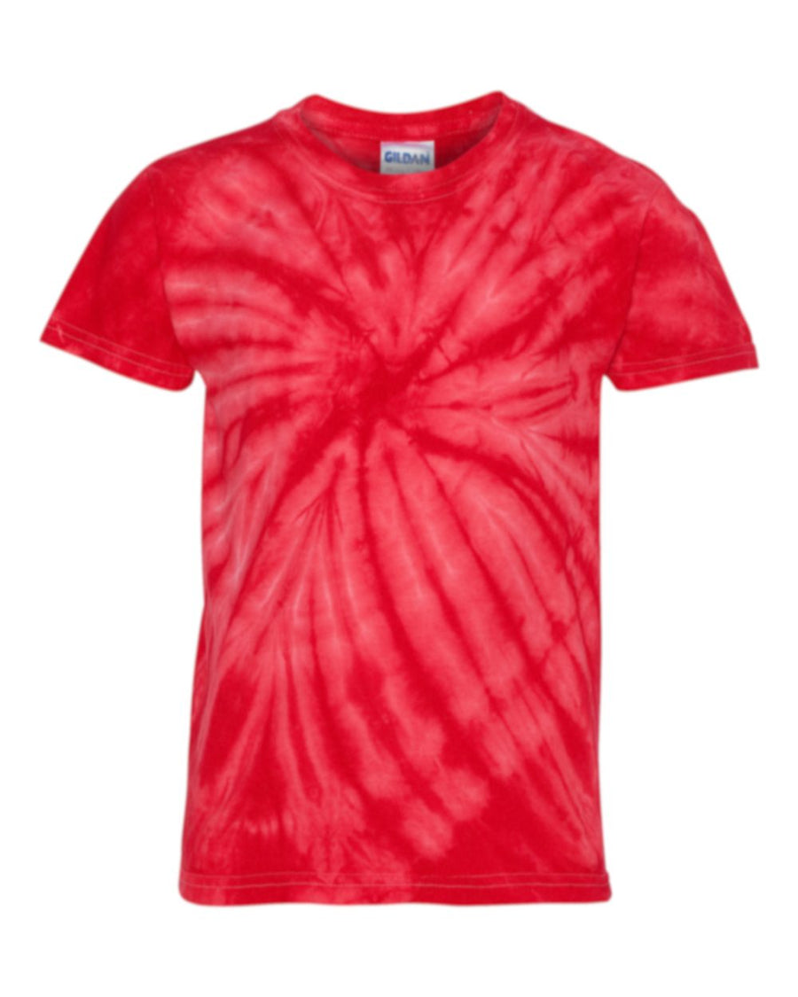 Youth Cyclone Vat-Dyed Pinwheel Short Sleeve T-Shirt - Red