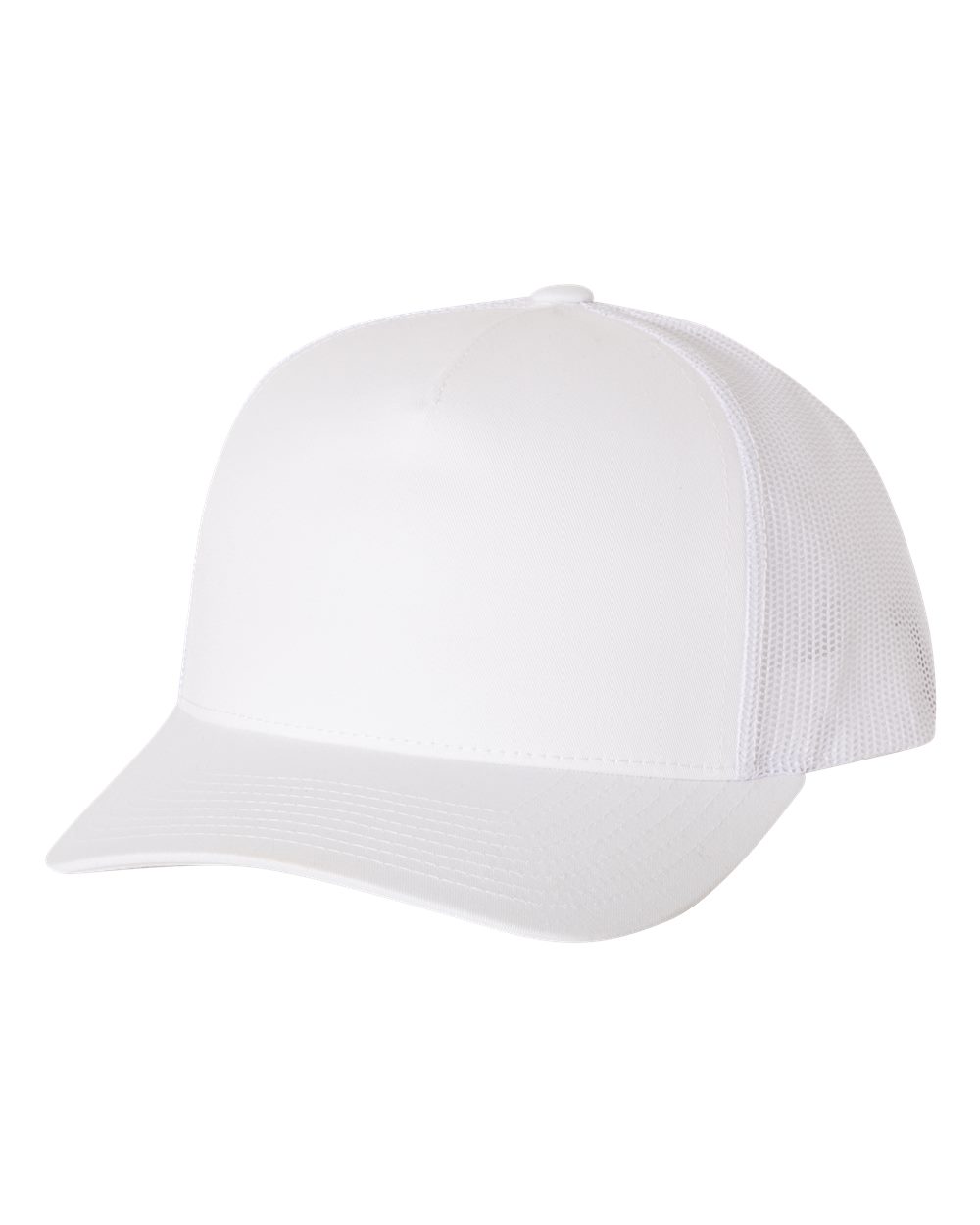 Unisex 5-Panel Retro Trucker Cap - White